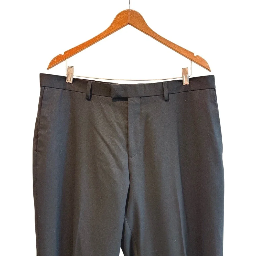 Banana Republic Dress Pants Black Slim Stretch‎ Mens Size 36x34 NEW